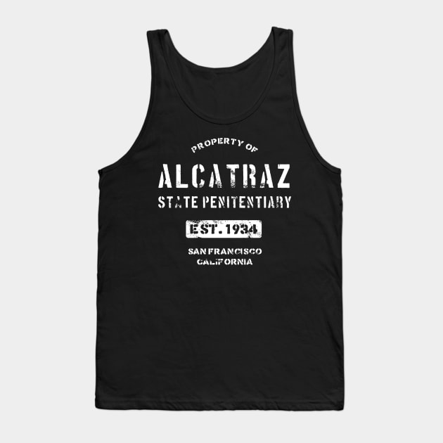 Property of Alcatraz Penitentiary Prison T-Shirt Tank Top by dumbshirts